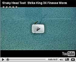 Strike King 3X ElaZtech Super Finesse Worm Video