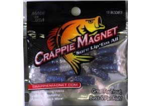 Details about  / 2 Packs Lelands 15 pc Body Crappie Magnet 1.5/" Soft Fishing Lure Bait Norma Jean