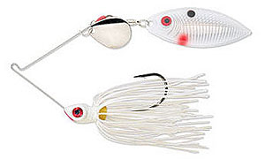 Vintage Strike King Red Eyed Spinnerbaits , 3/5oz nickel/white