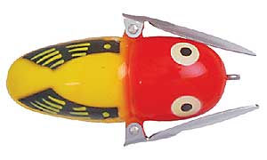 Heddon Tiny Crazy Crawler Fishing Lures (Red Shore Minnow, 1 3/4