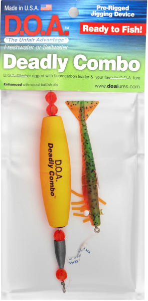 D.O.A. Deadly Combo Cigar Clacker with 3-inch Shrimp