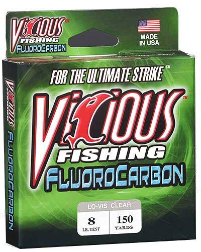 Clear Sizes 4,6,8,10,12,15,17 lb  500 yds NEW Details about   Vicious Fluorocarbon Fishing Line 