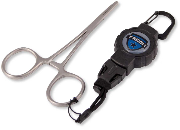 NEW!!! T-REIGN Outdoor Products Forceps with Small Retractable Gear Tether