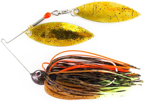 Nichols Pulsator Metal Flake Double Willow Spinnerbait Bass Wire