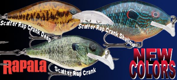 Rapala Scatter Rap Crank Style Lures - NEW COLORS!