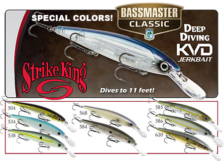 Strike King KVD Slash Bait Jerkbait Deep Diver - SPECIAL COLORS!!!