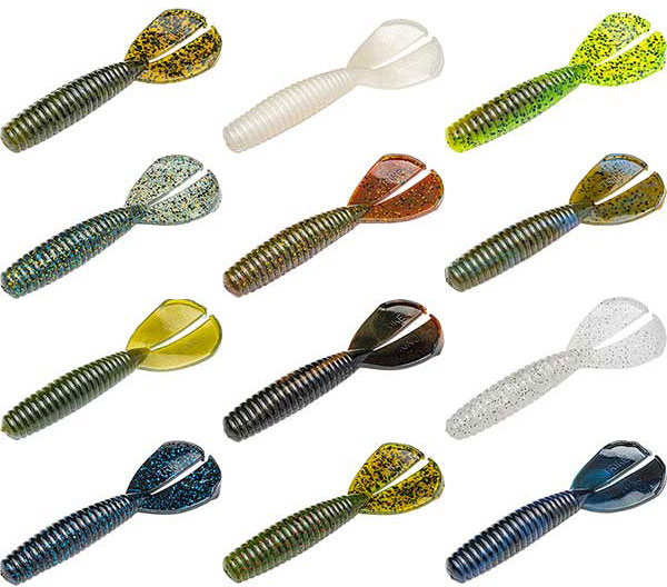 Strike King Rage Tail Twin Tail Magnum Menace Grub - NEW COLORS