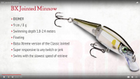 Rapala BX Jointed Minnow Video